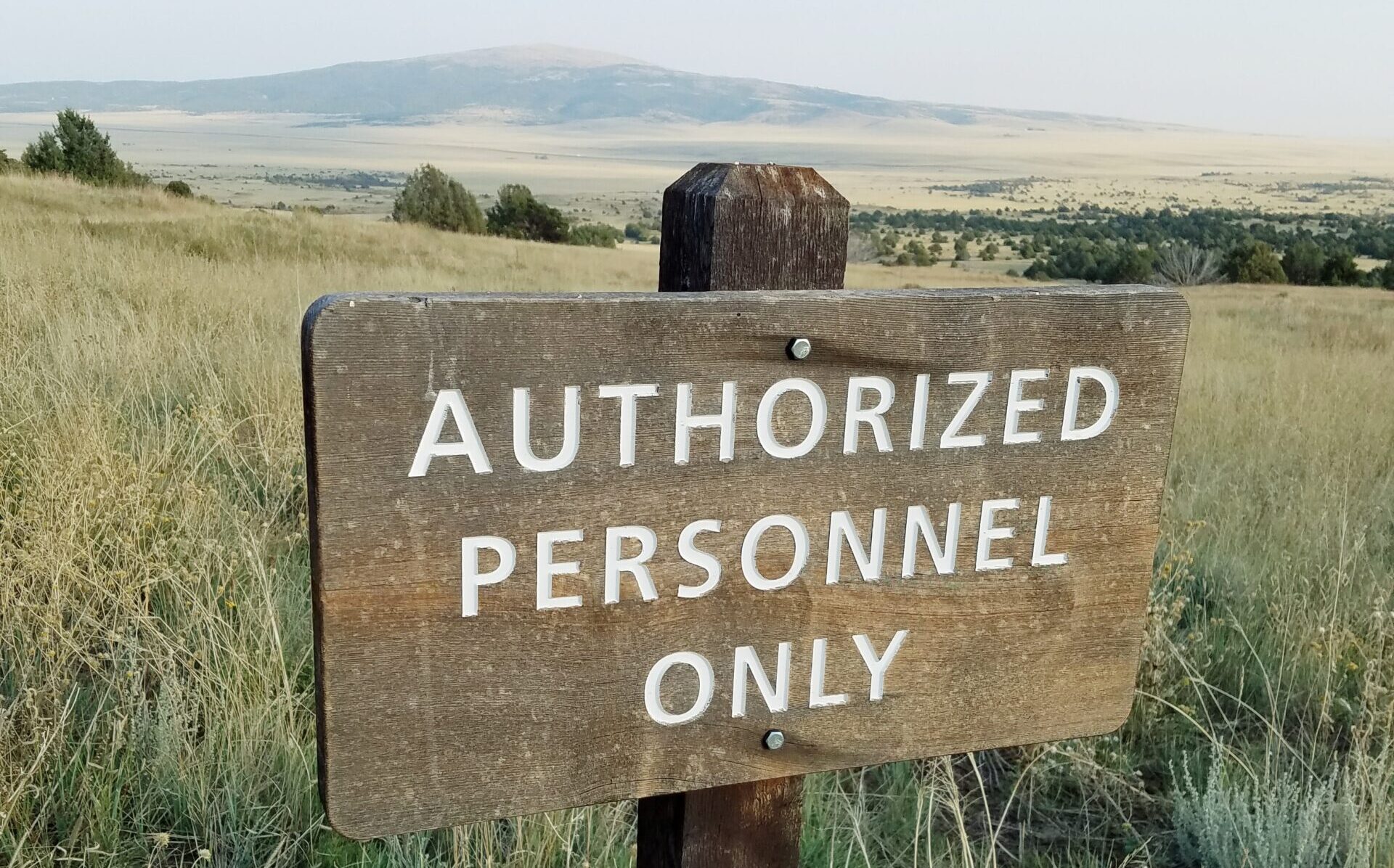 Who has the authority to go past "authorized personnel only" signs? Who gets to say?