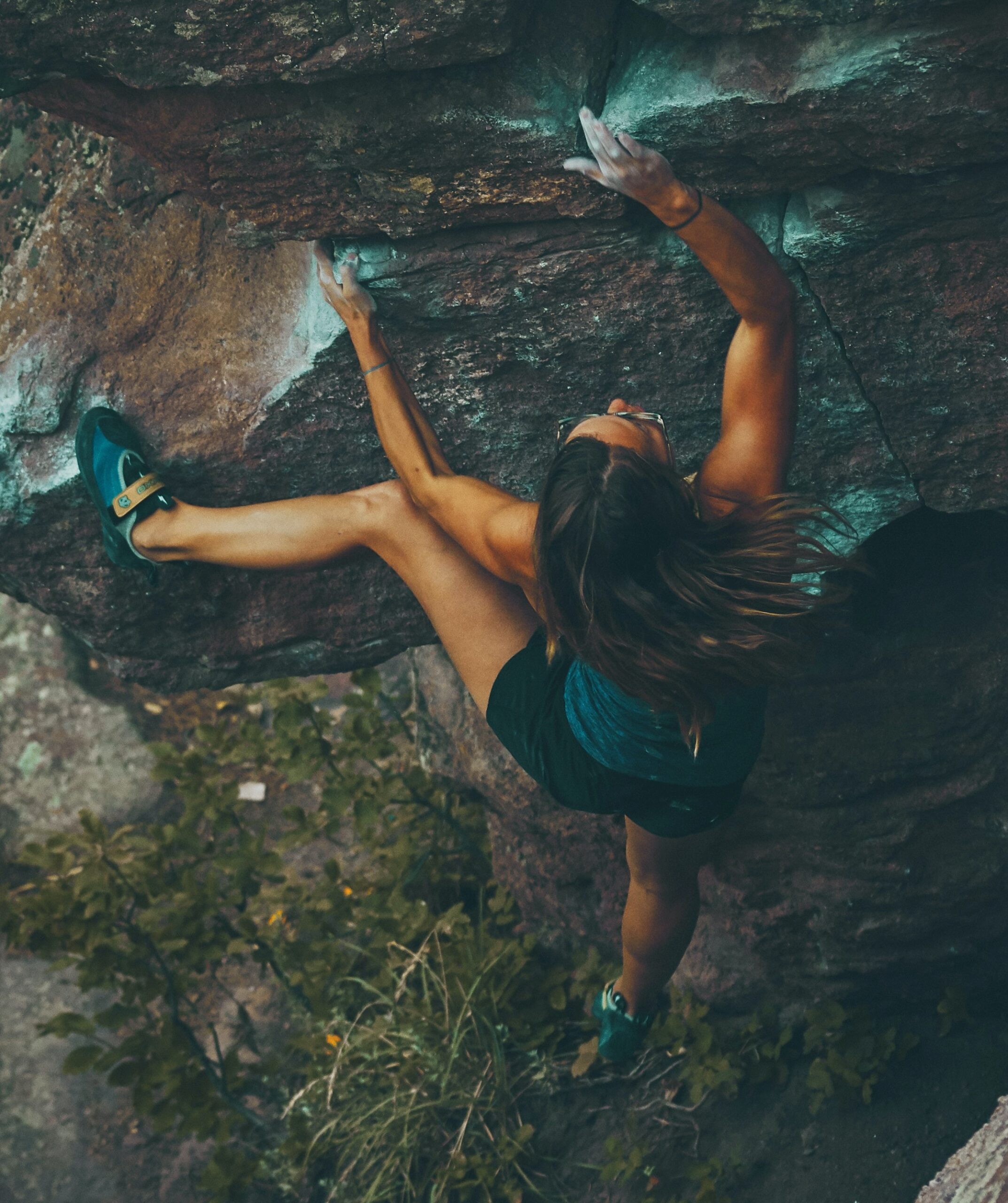 Woman climbing